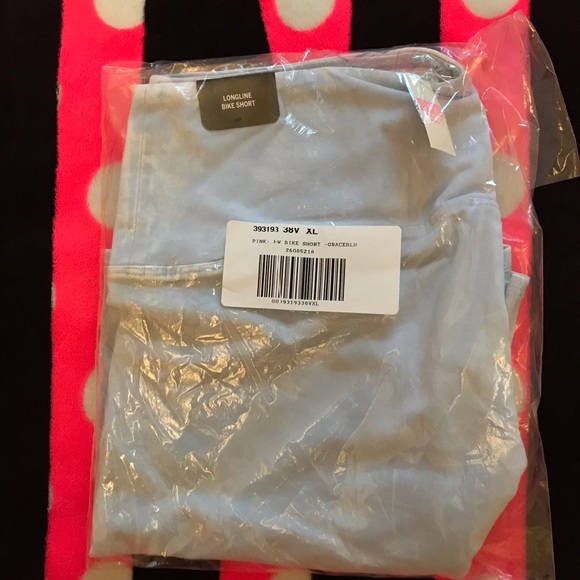 💕VS PINK BLUE WASHED LONGLINE COTTON BIKE SHORT - Picture 3 of 7